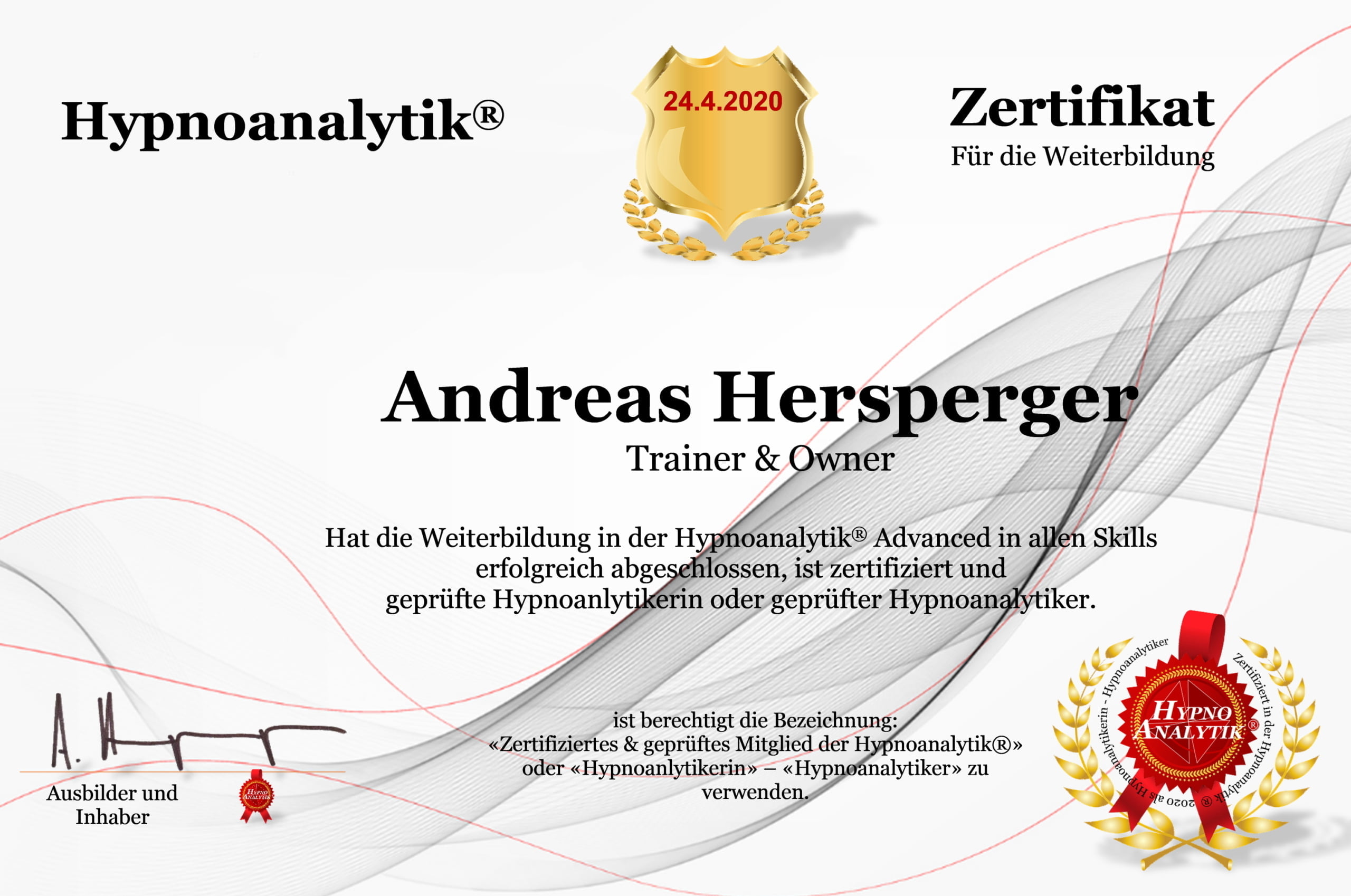 Diplom Hypnoanalytik Advanced Andreas Hypnoanalytik Andreas